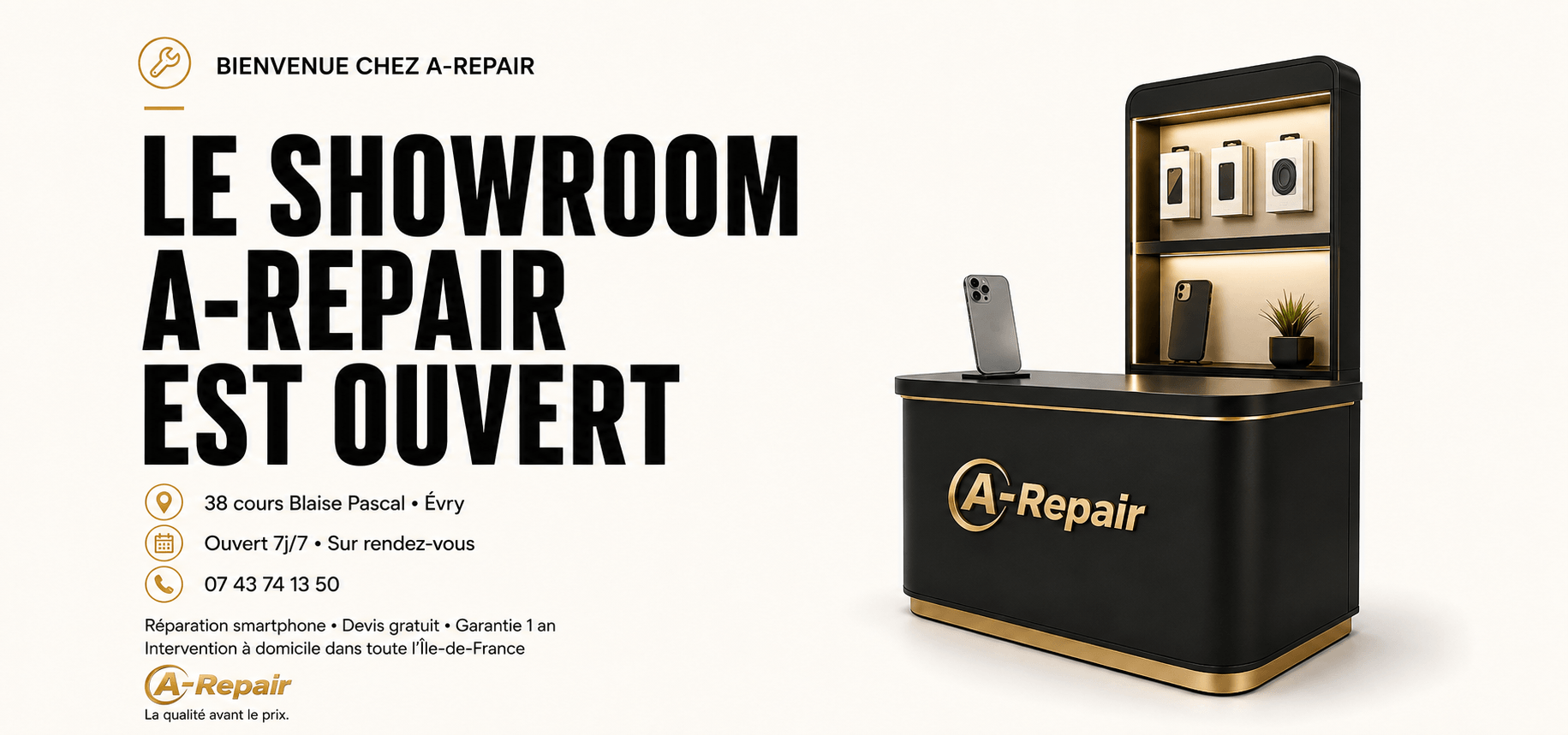 Le showroom A-Repair est ouvert à Évry